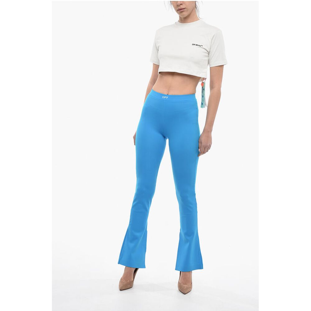 Logo Print SPLIT Flare Fit Leggings