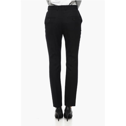 Wool Gabardine Pants with Front Pleats