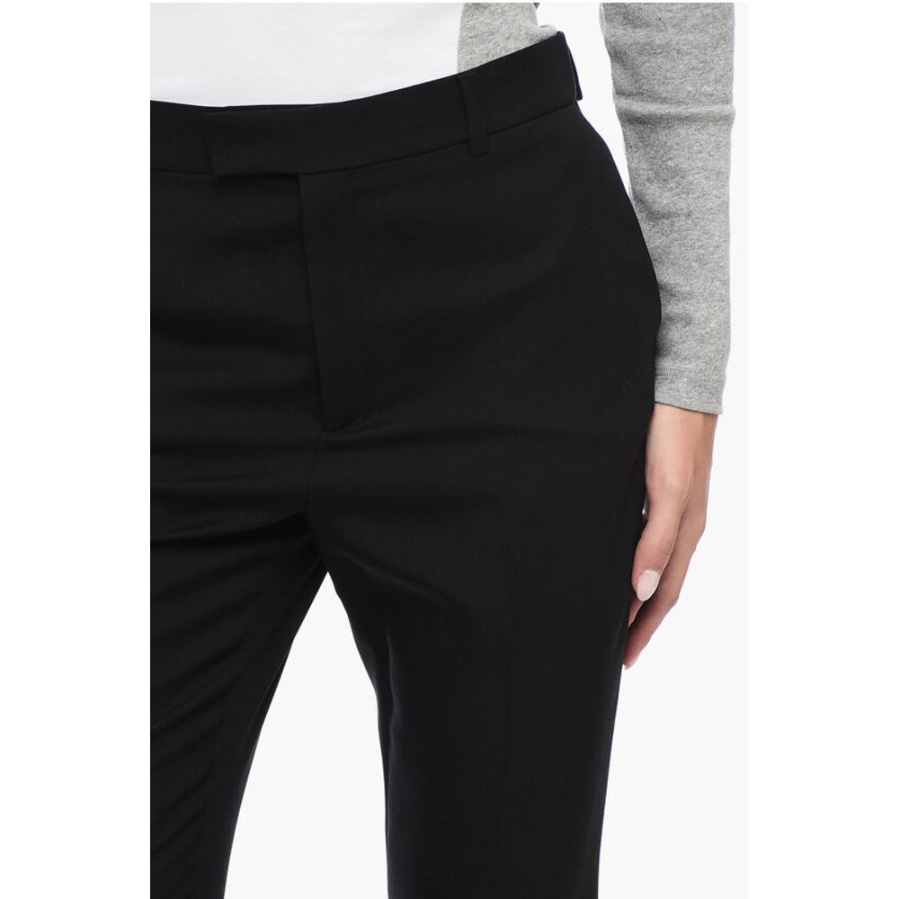 Wool Gabardine Pants with Front Pleats