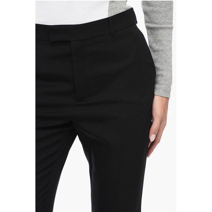 Wool Gabardine Pants with Front Pleats