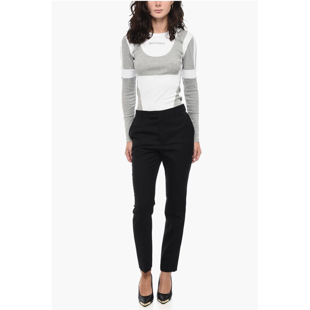 Wool Gabardine Pants with Front Pleats