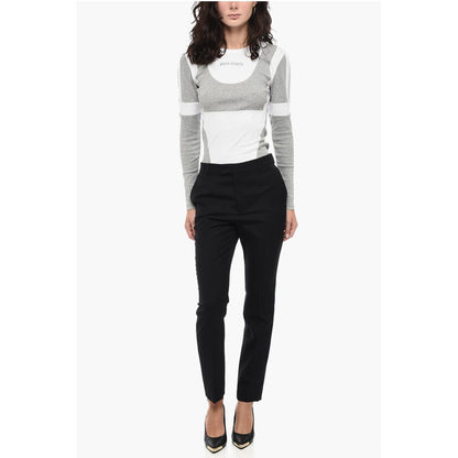 Wool Gabardine Pants with Front Pleats