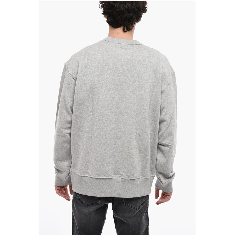 Brushed Cotton S-MACS-G2 Crew-neck Sweatshirt with Contrasti
