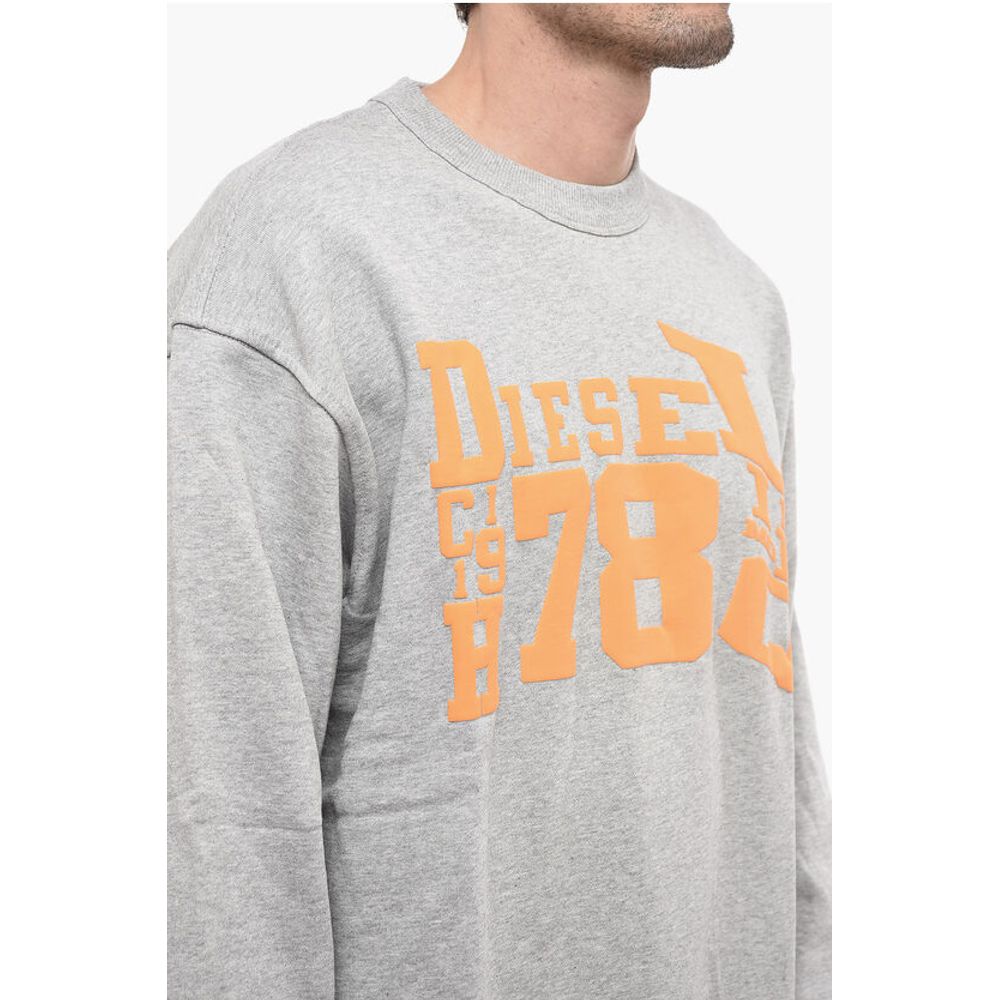 Brushed Cotton S-MACS-G2 Crew-neck Sweatshirt with Contrasti