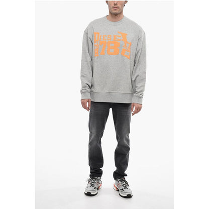 Brushed Cotton S-MACS-G2 Crew-neck Sweatshirt with Contrasti