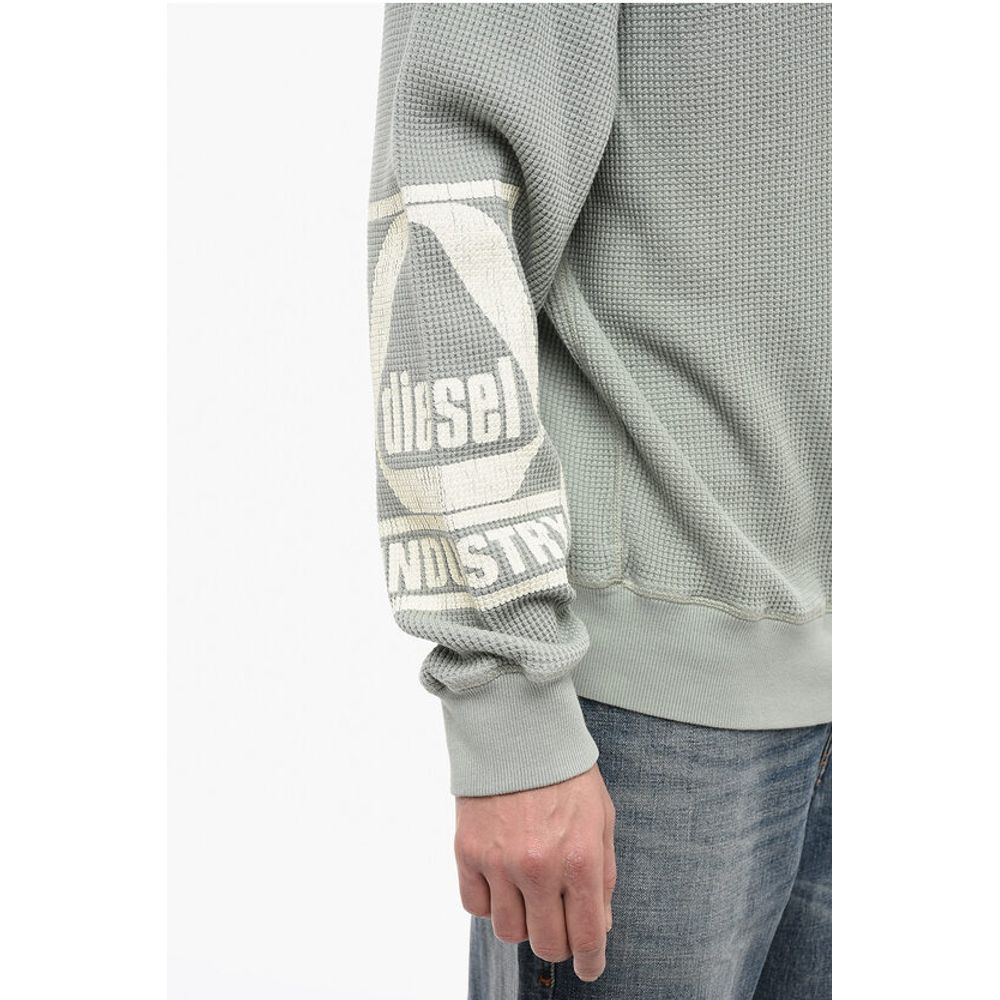 Honeycomb Motif S-GINAFFLE Crew-neck Sweatshirt