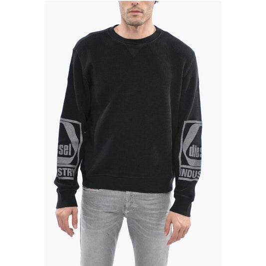 Honeycomb Motif S-GINAFFLE Crew-Neck Sweatshirt