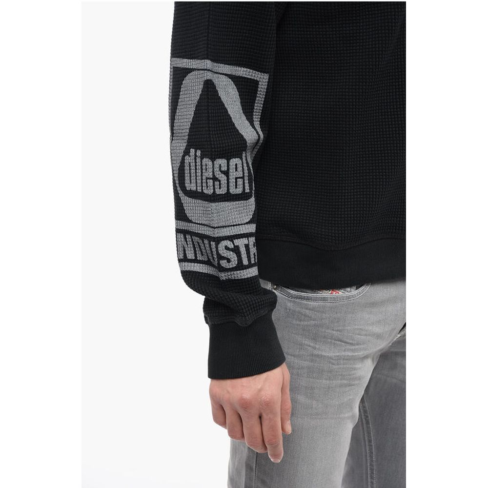 Honeycomb Motif S-GINAFFLE Crew-Neck Sweatshirt