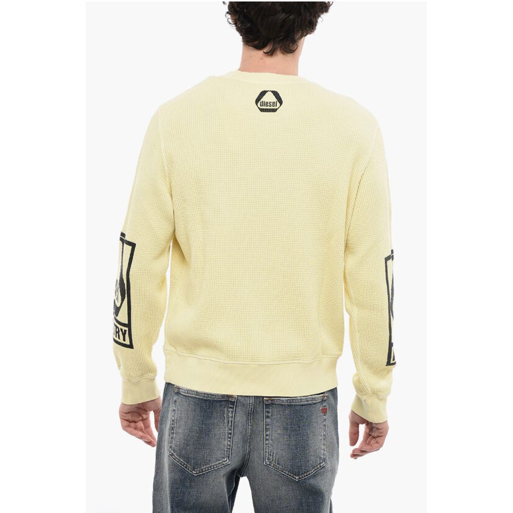 Honeycomb Motif S-GINAFFLE Crew-neck Sweatshirt
