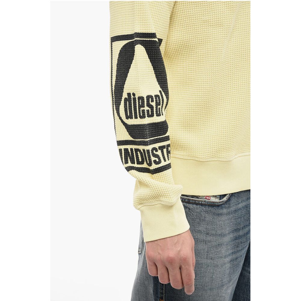 Honeycomb Motif S-GINAFFLE Crew-neck Sweatshirt