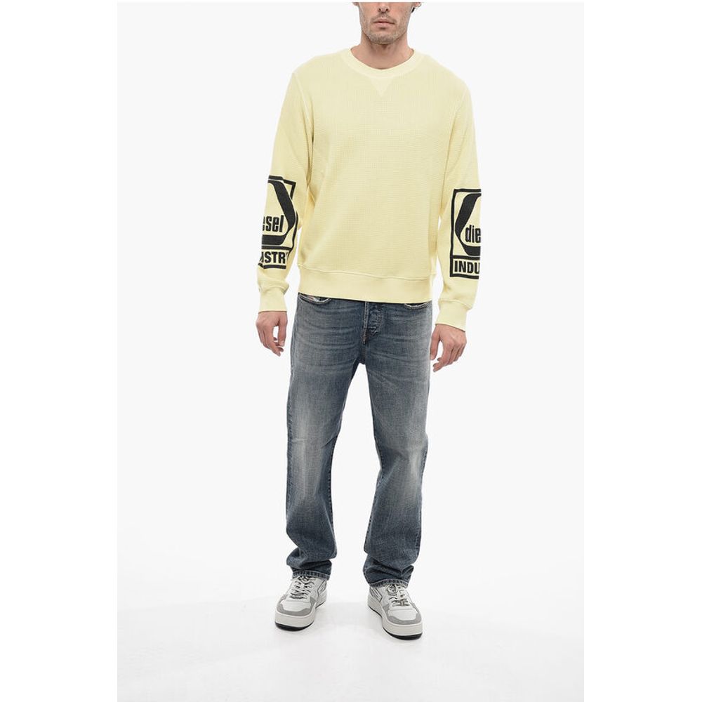 Honeycomb Motif S-GINAFFLE Crew-neck Sweatshirt