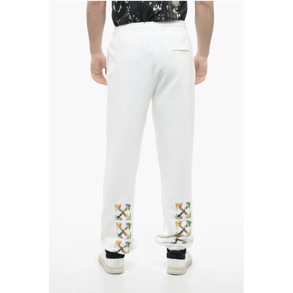 Cotton BRUSH ARROW Sweatpants with Graphic Print