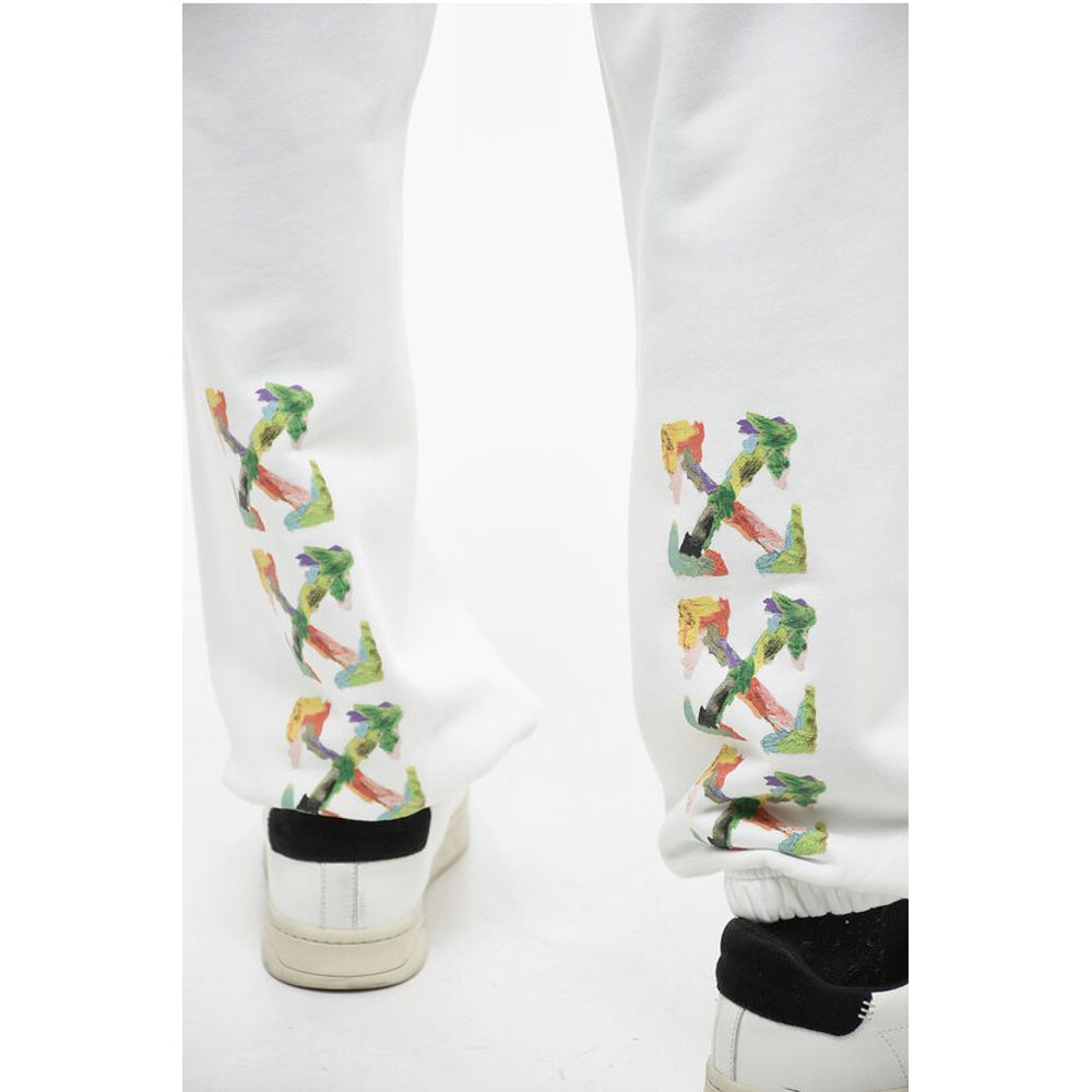 Cotton BRUSH ARROW Sweatpants with Graphic Print