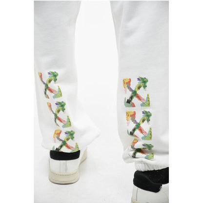 Cotton BRUSH ARROW Sweatpants with Graphic Print