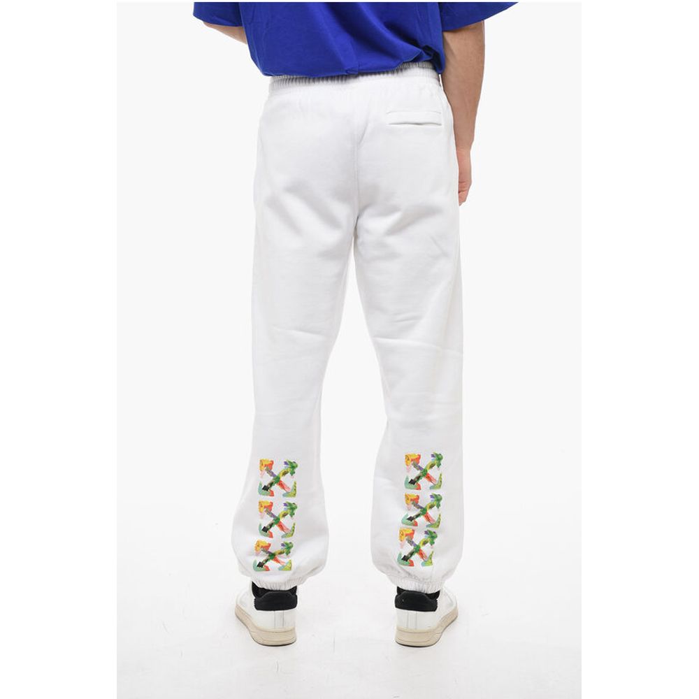 Cotton BRUSH ARROW Sweatpants with Graphic Print