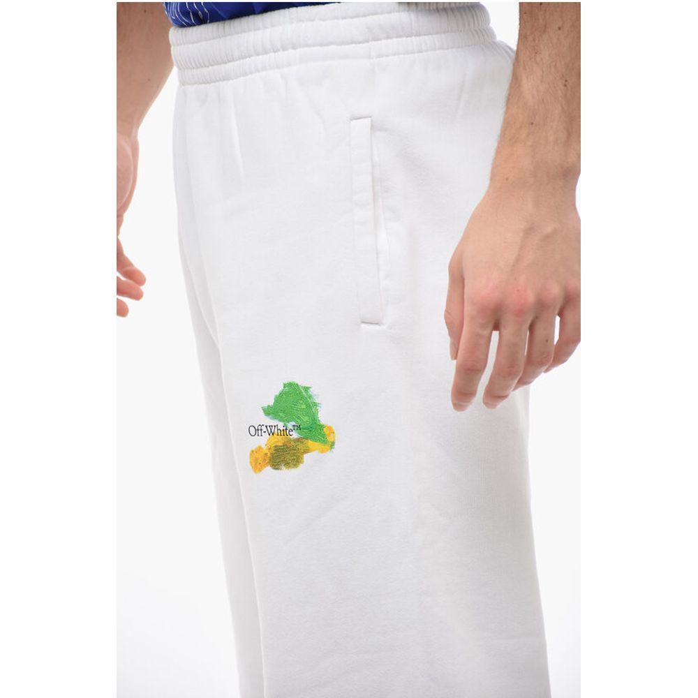 Cotton BRUSH ARROW Sweatpants with Graphic Print
