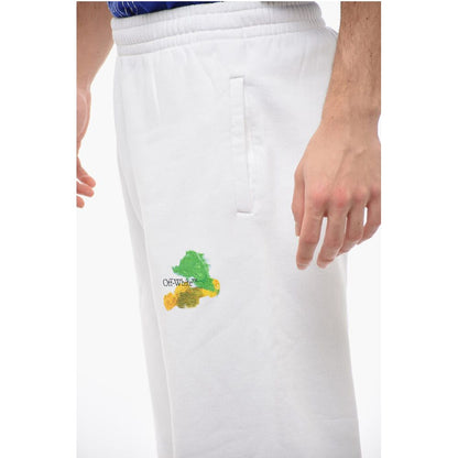 Cotton BRUSH ARROW Sweatpants with Graphic Print