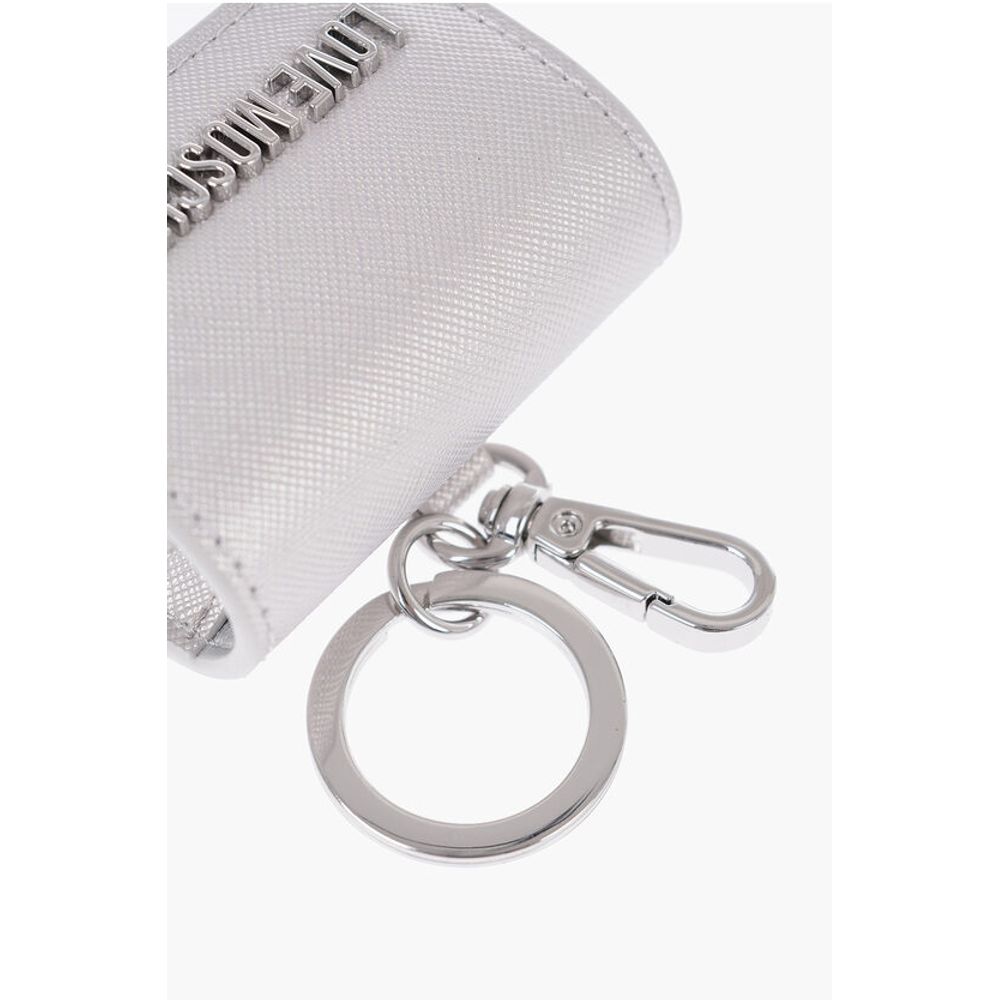 LOVE Saffiano Faux Leather Coin Purse with Key Holder