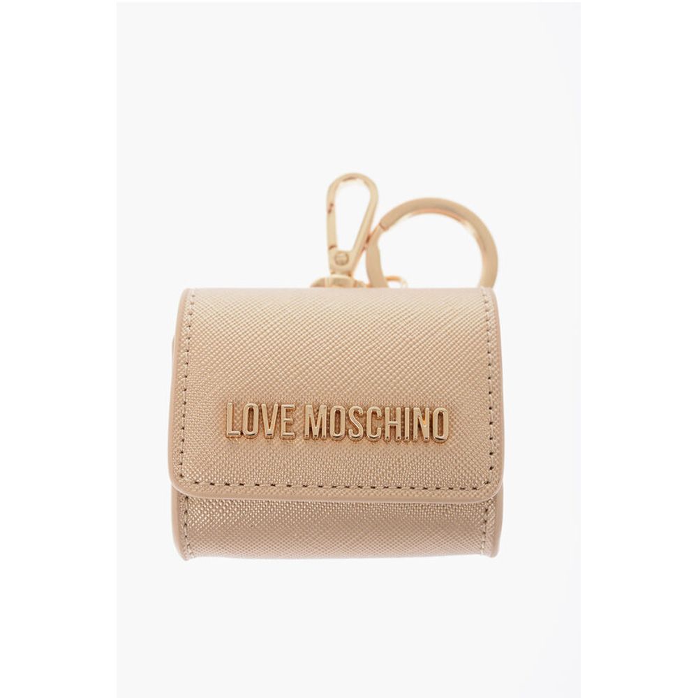 LOVE Saffiano Faux Leather Coin Purse with Key Holder