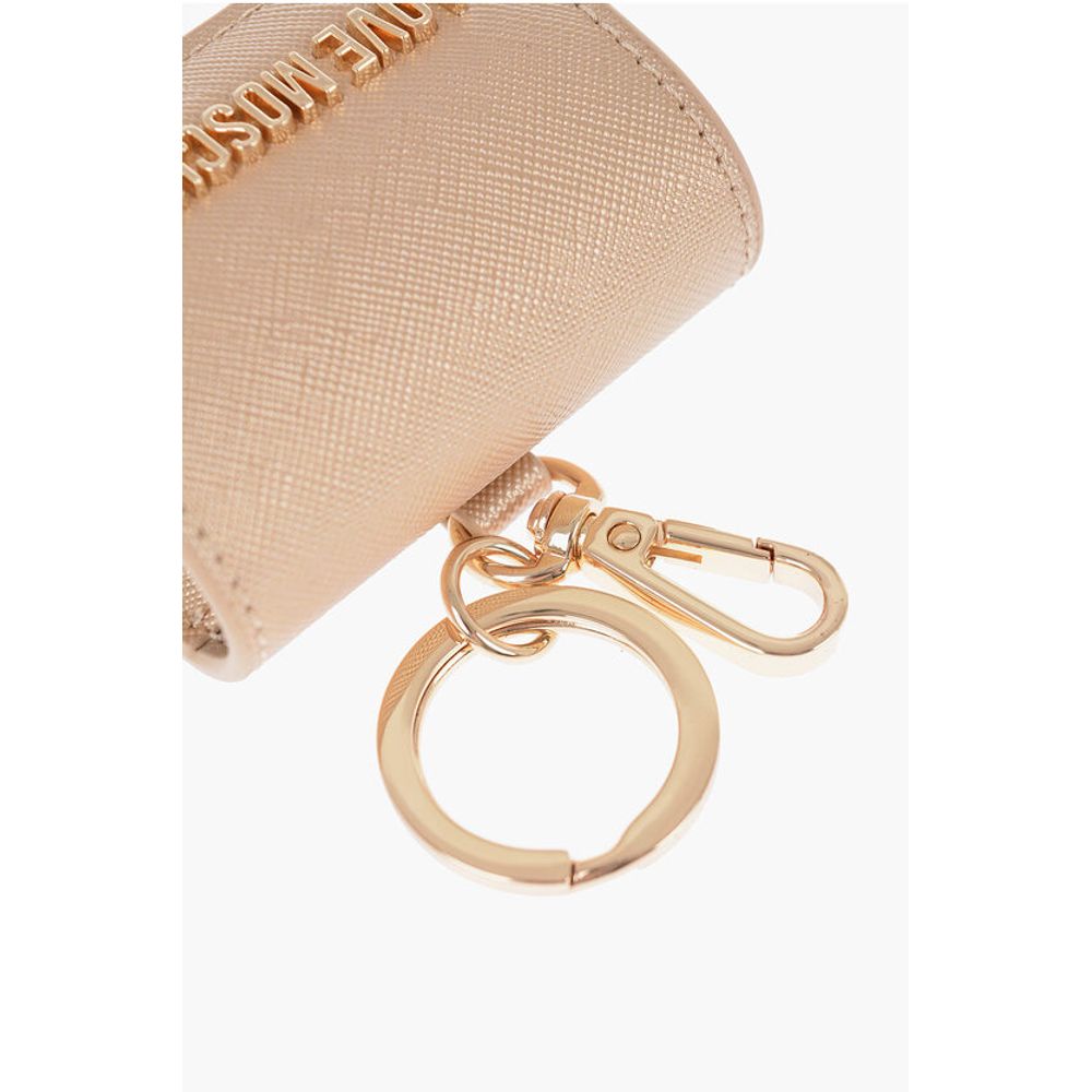 LOVE Saffiano Faux Leather Coin Purse with Key Holder