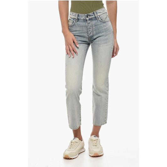 Straight Leg Jeans with Belt Loops 18cm