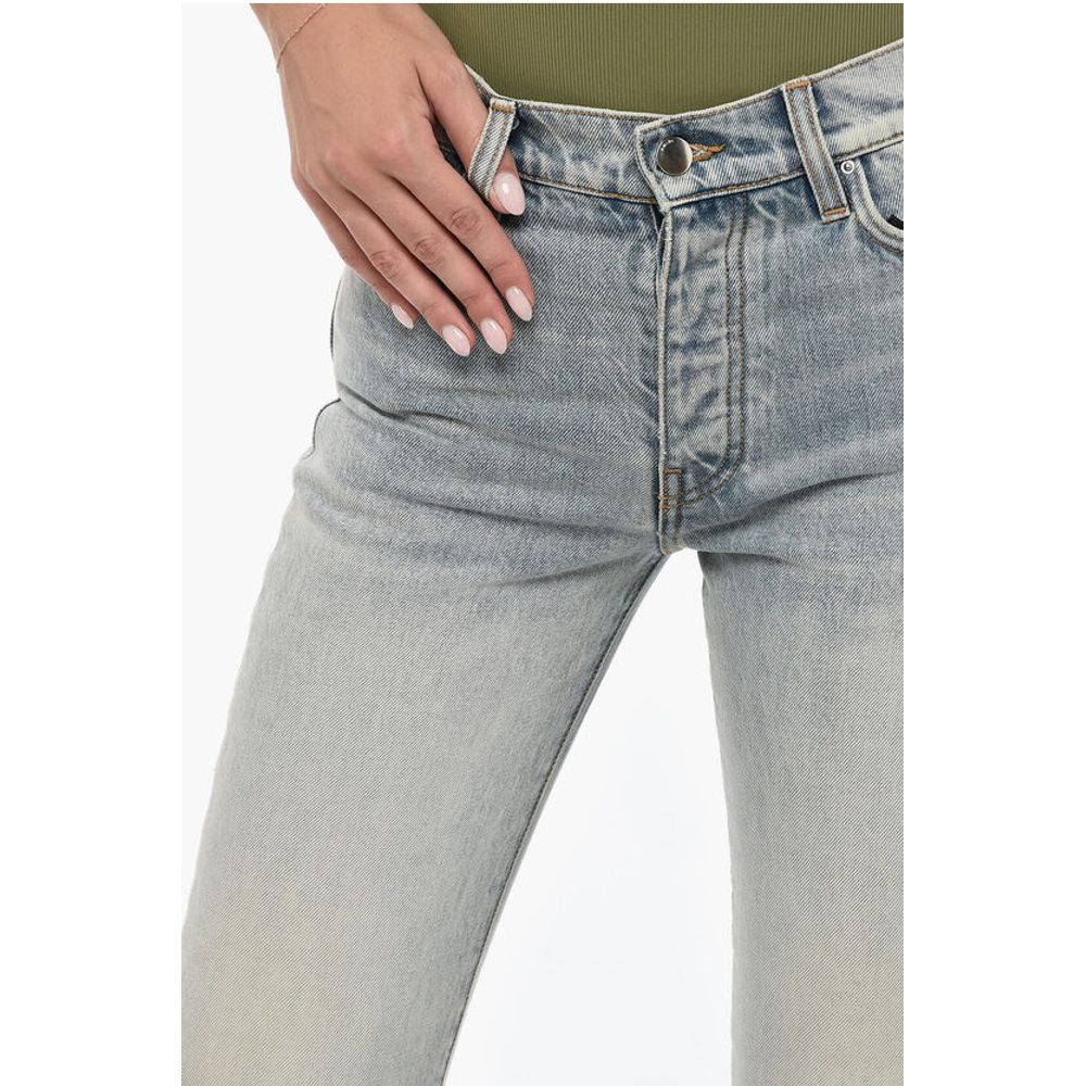 Straight Leg Jeans with Belt Loops 18cm