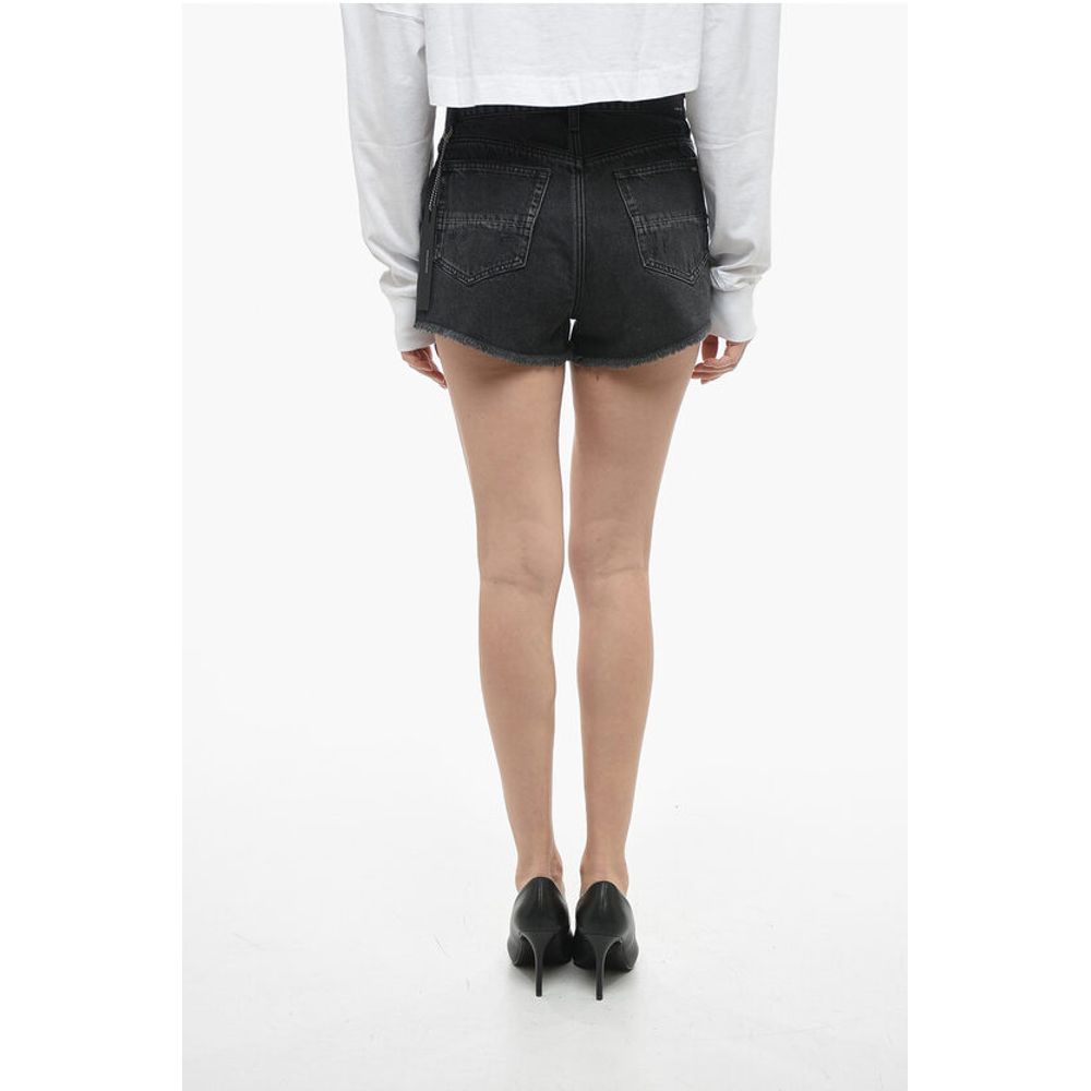 Distressed Effect Denim THRASHER Shorts