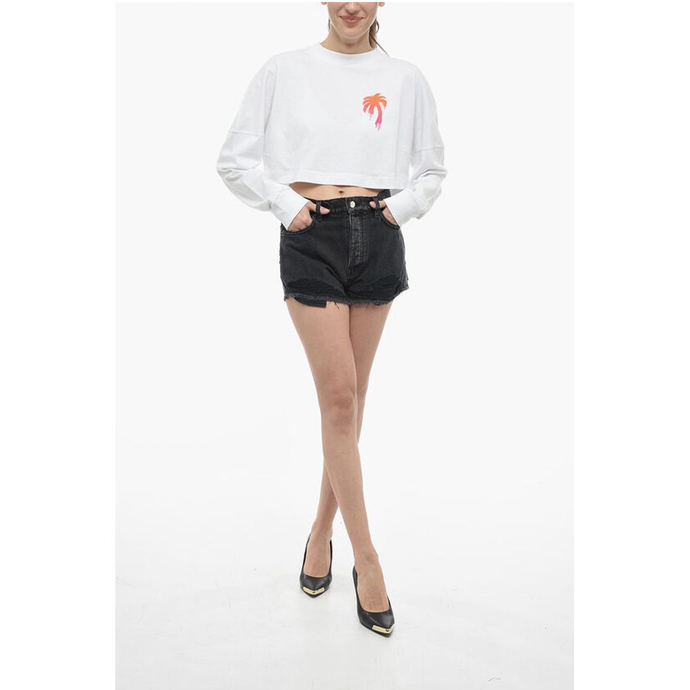 Distressed Effect Denim THRASHER Shorts