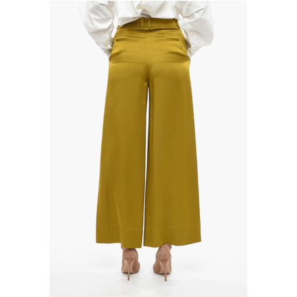 Satin Palazzo Pants with Belt Loops