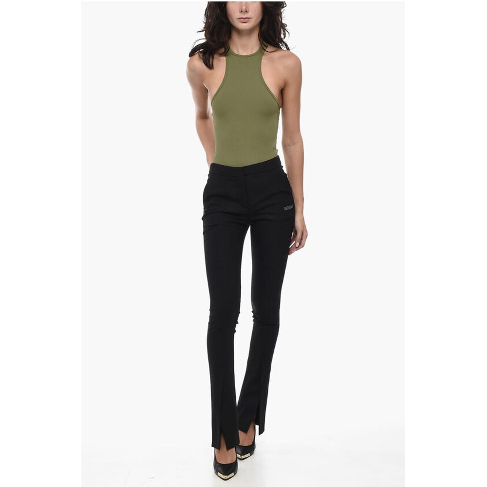 Flare Fit CORPORATE Pants WIth Bottom Slits