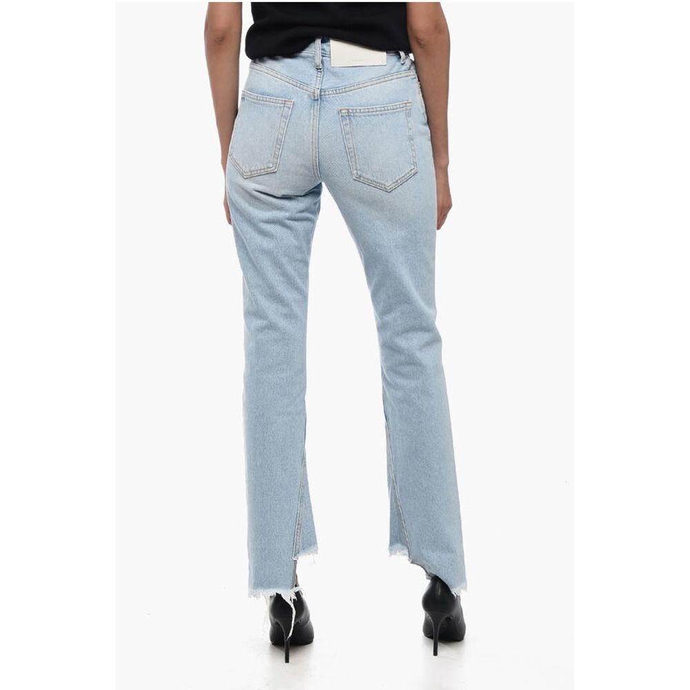 Fringed Bottom TWIST SEAM Skinny Fit Denims 17cm