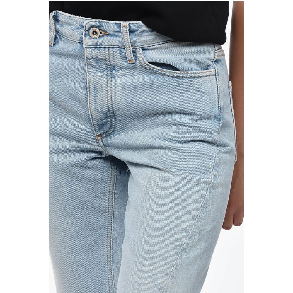 Fringed Bottom TWIST SEAM Skinny Fit Denims 17cm