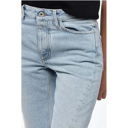 Fringed Bottom TWIST SEAM Skinny Fit Denims 17cm