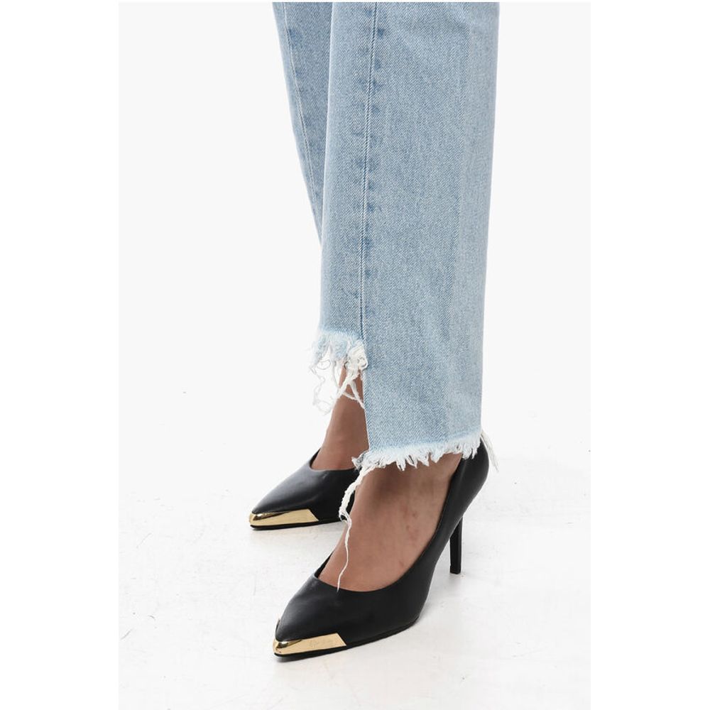 Fringed Bottom TWIST SEAM Skinny Fit Denims 17cm