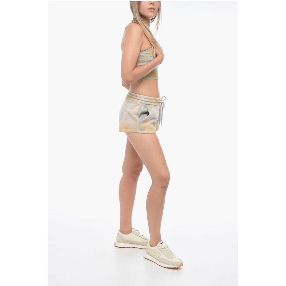 LAUNDRY Acid Wash Effect Shorts with Drawstring Waist
