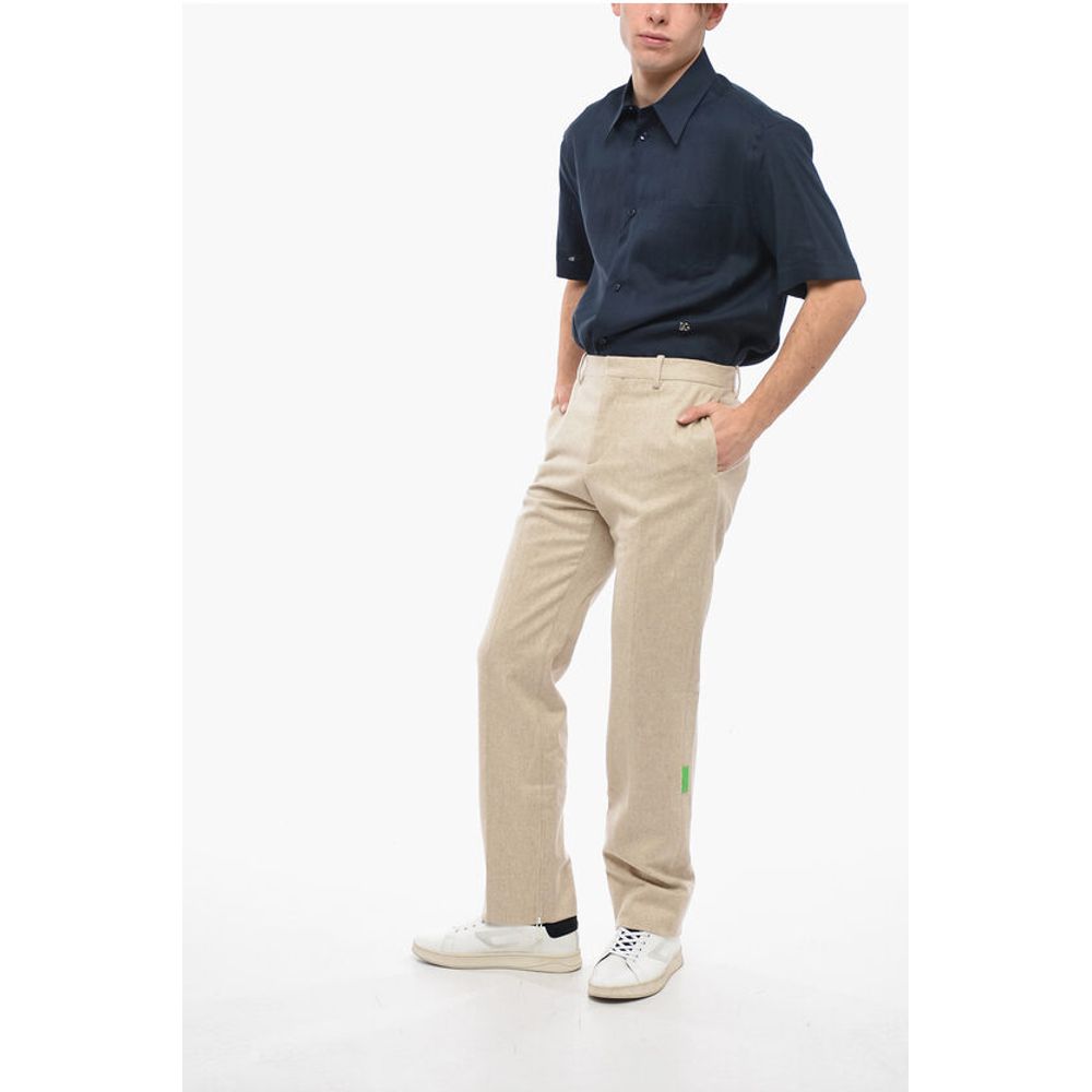 SEASONAL Virgin Wool Blend TAG Stright Fit Pants