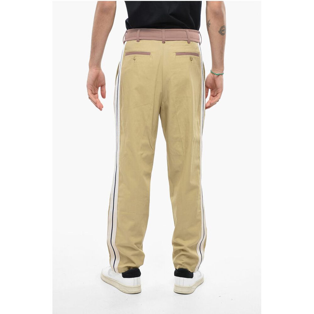Pants With Contrasting Bands And Coulisse