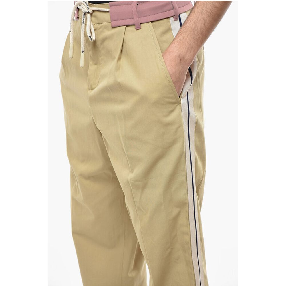 Pants With Contrasting Bands And Coulisse