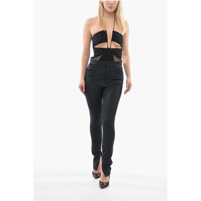 Ankle Zip 5 Pockets Stretch Leggings Pants