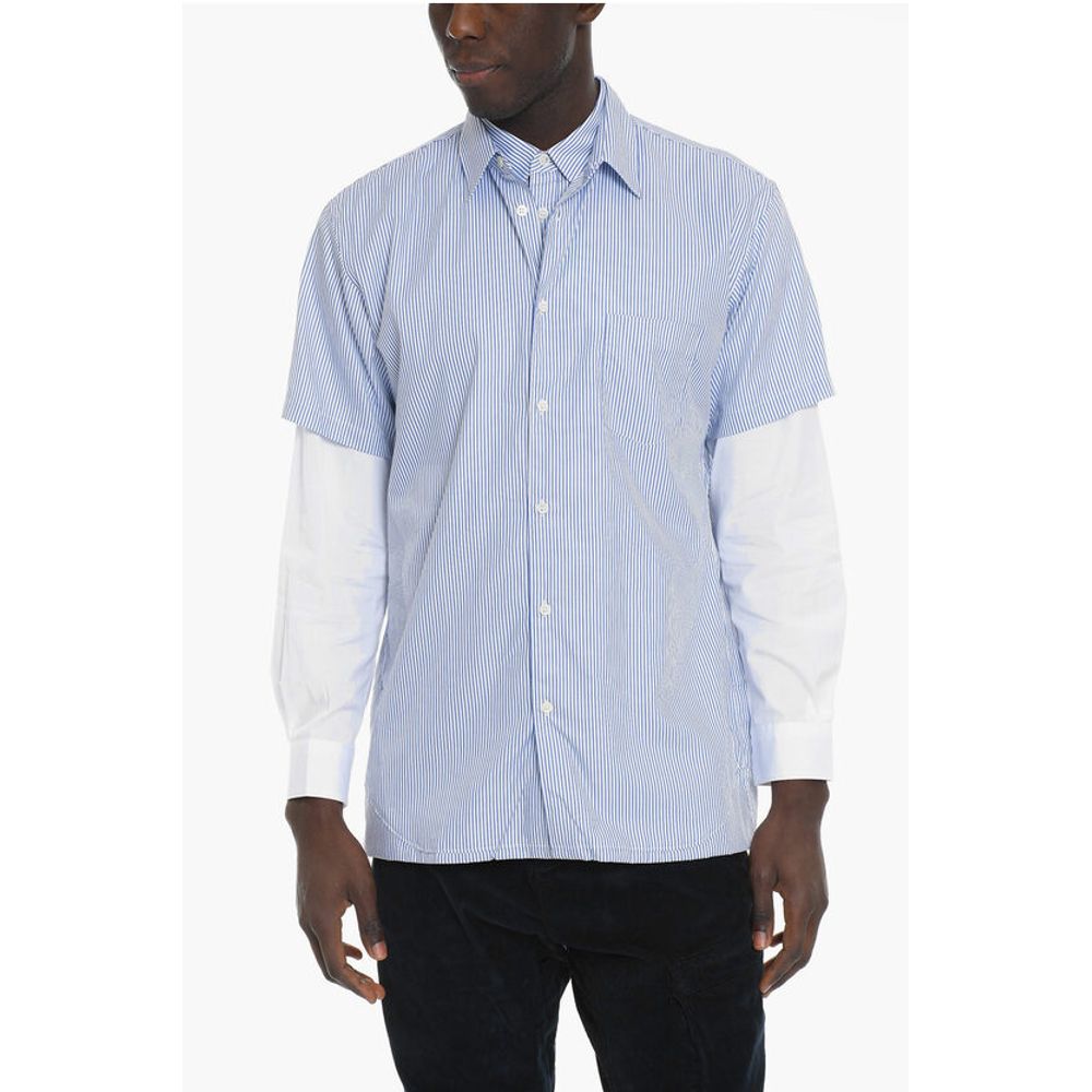 SHIRT Awnin Striped Double Shirt with Breast Pocket
