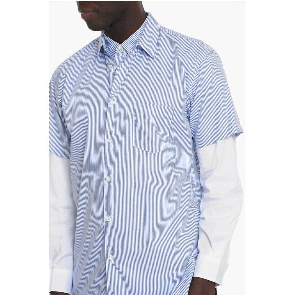 SHIRT Awnin Striped Double Shirt with Breast Pocket