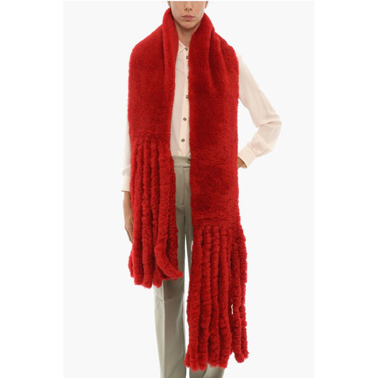 Fringed Shearling Scarf