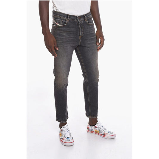 D-FINING Cropped Denims with Distressed Effect 17cm