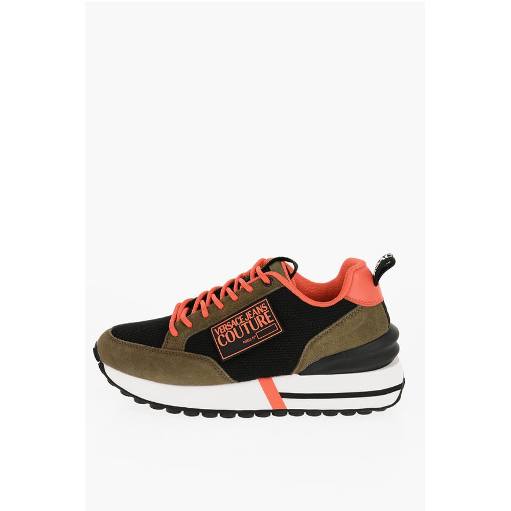 JEANS COUTURE Mesh NEW SPIKE Sneakers with Suede Trims and C