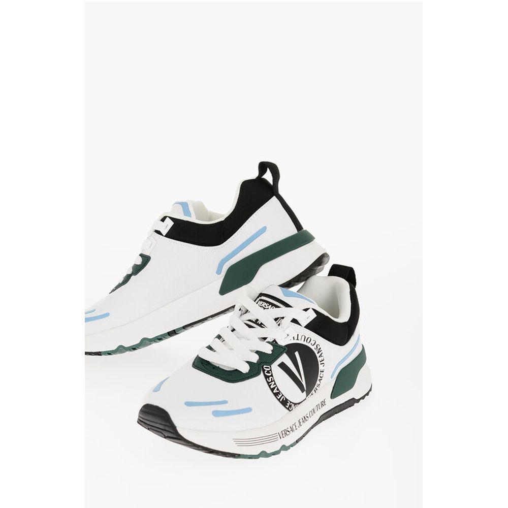 JEANS COUTURE Fabric DYNAMIC Low Top Sneakers with Contrasti