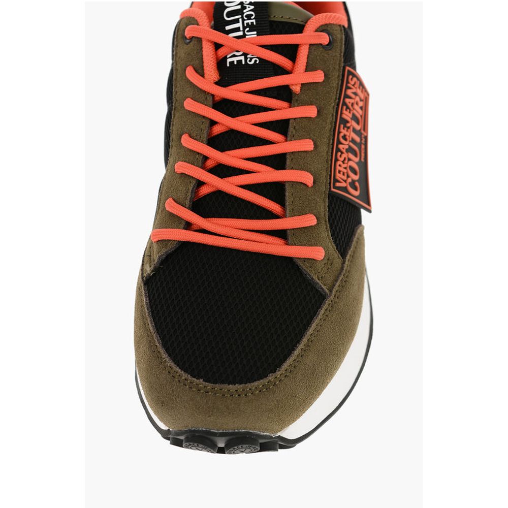 JEANS COUTURE Mesh NEW SPIKE Sneakers with Suede Trims and C