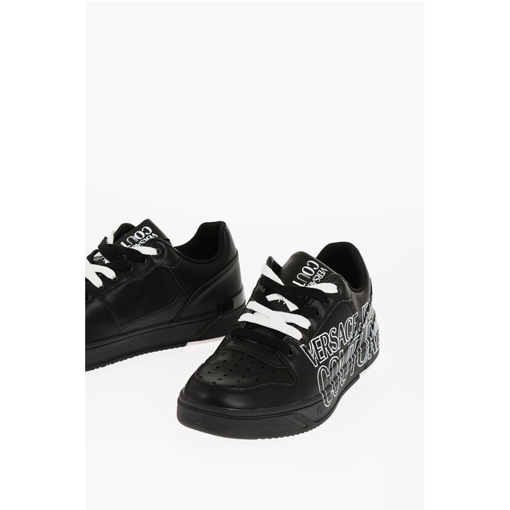 JEANS COUTURE Leather STARLIGHT Low Top Sneakers with Printe