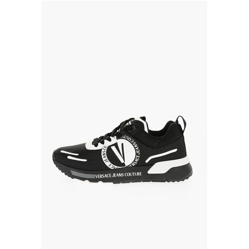 JEANS COUTURE Fabric DYNAMIC Low Top Sneakers with Contrasti