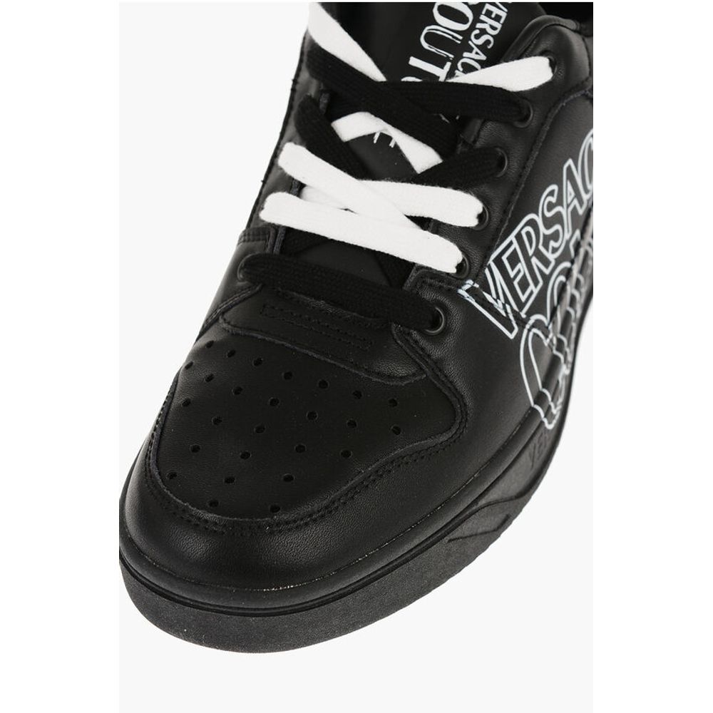 JEANS COUTURE Leather STARLIGHT Low Top Sneakers with Printe