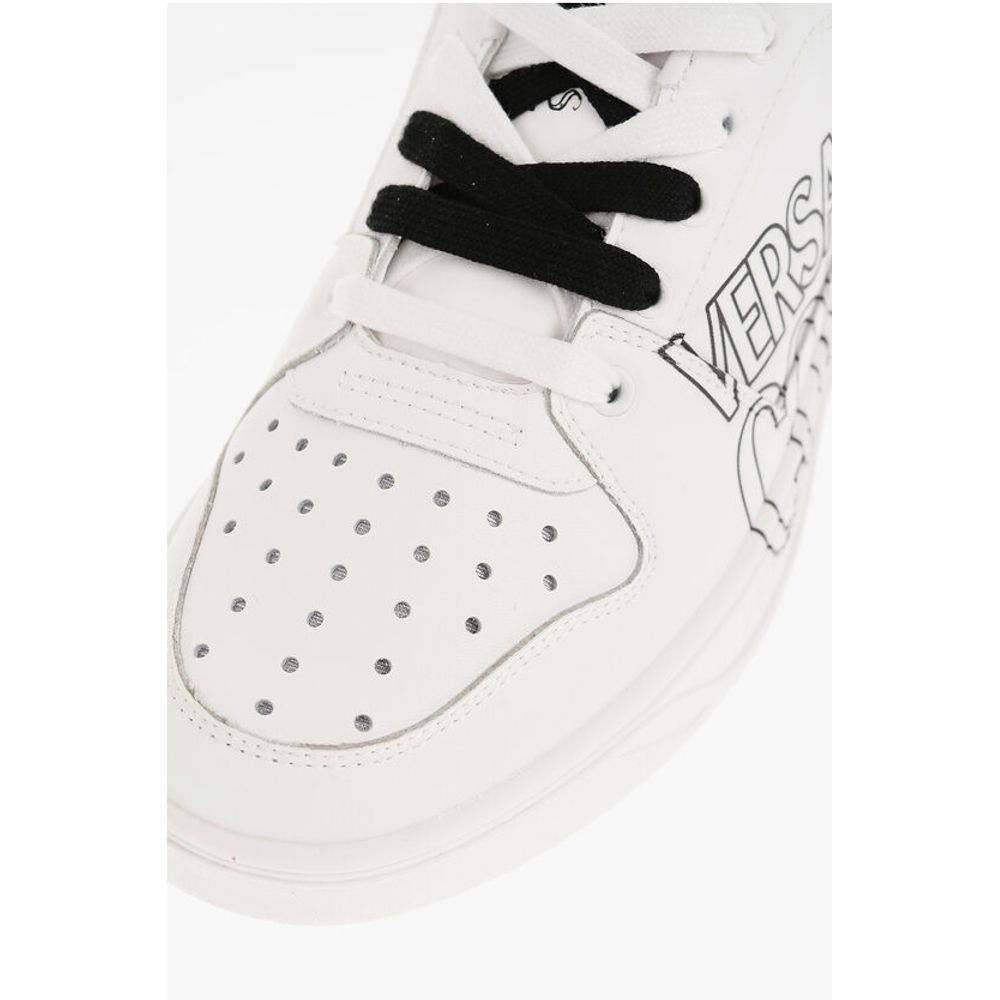JEANS COUTURE Leather STARLIGHT Low Top Sneakers with Printe